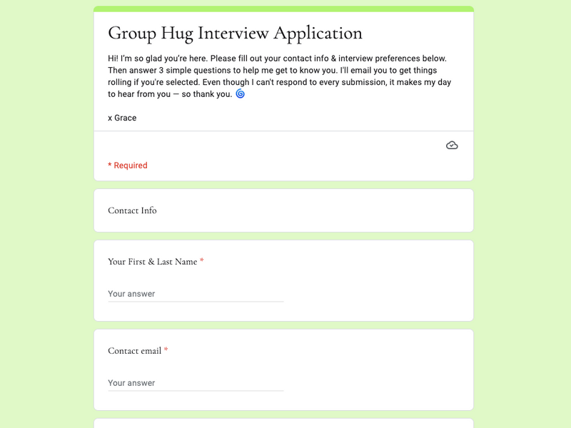 Want to be interviewed?